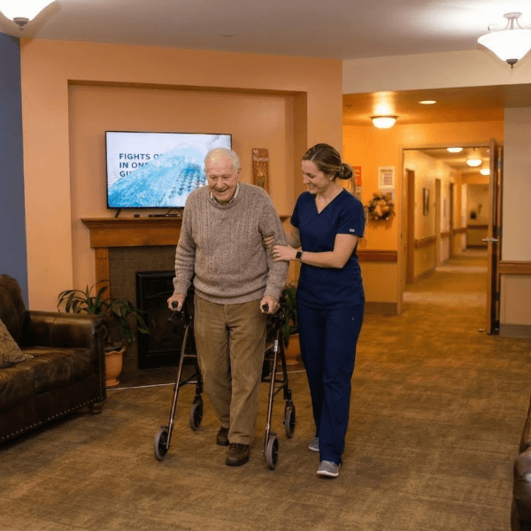 Rehabilitation services at St. Margaret's nursing home in New Orleans.