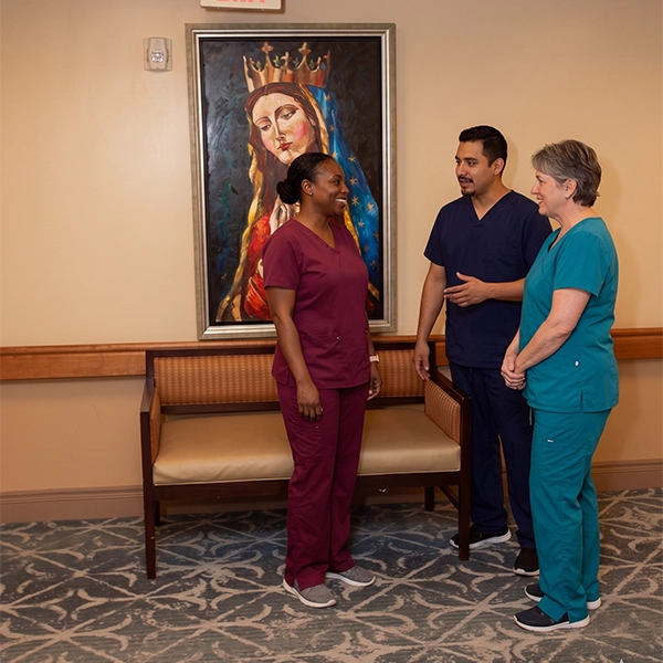 A care team at St. Margaret's respite care facility in New Orleans.